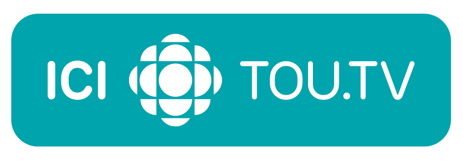 Teal logo with 'ICI TOU.TV' text on a white background